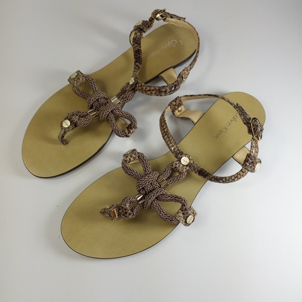 Calvin Klein Python Rope Sandals - Picture 7 of 7